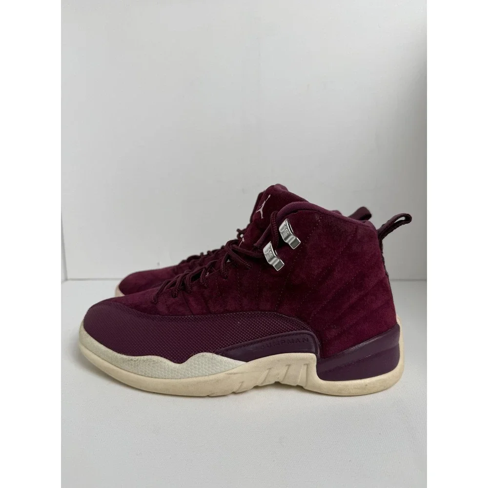 Air Jordan 12 Retro Bordeaux Burgundy Suede Mens Size 8 Shoes 130690-617